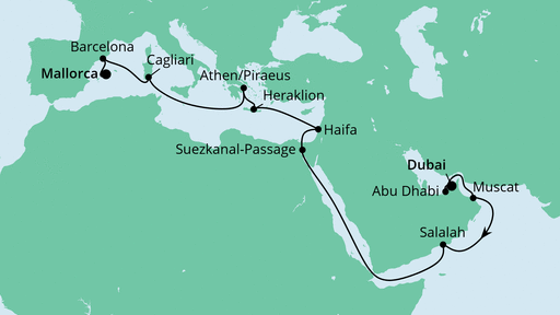 Reiseroute Reiseroute