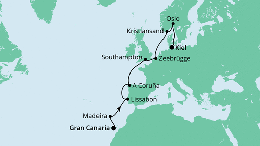 Reiseroute Reiseroute