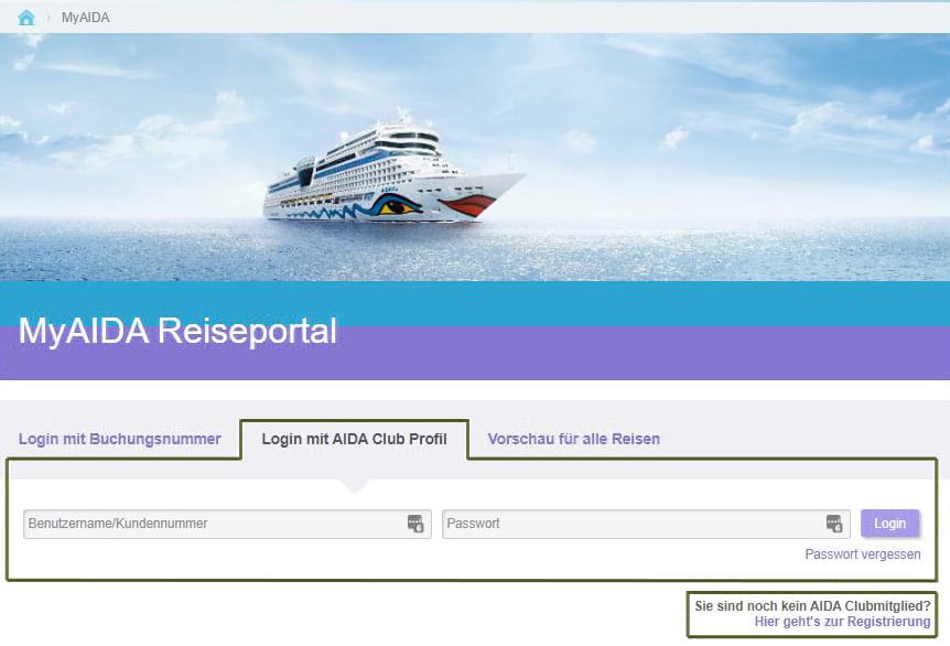 MyAIDA Login AIDA Club