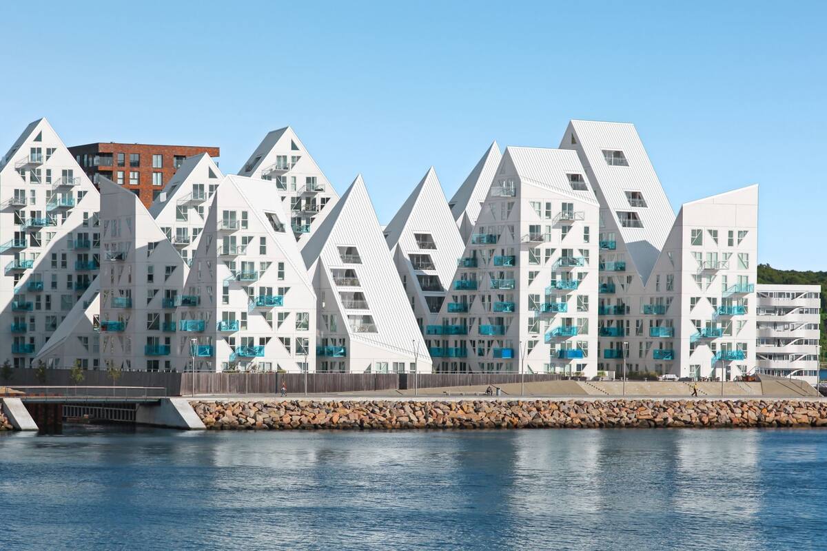 Aarhus Hafencity mit moderner Architektur