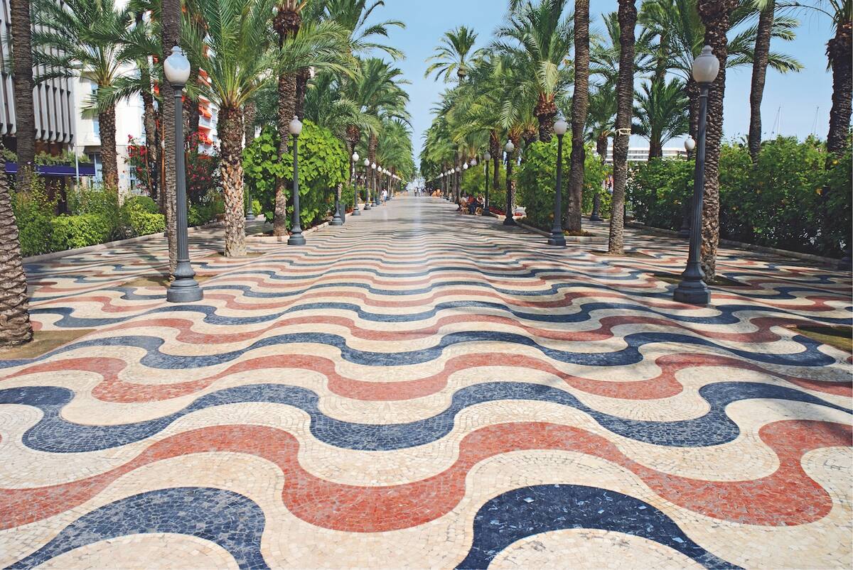 Gemusterter Mosaikboden in Alicante