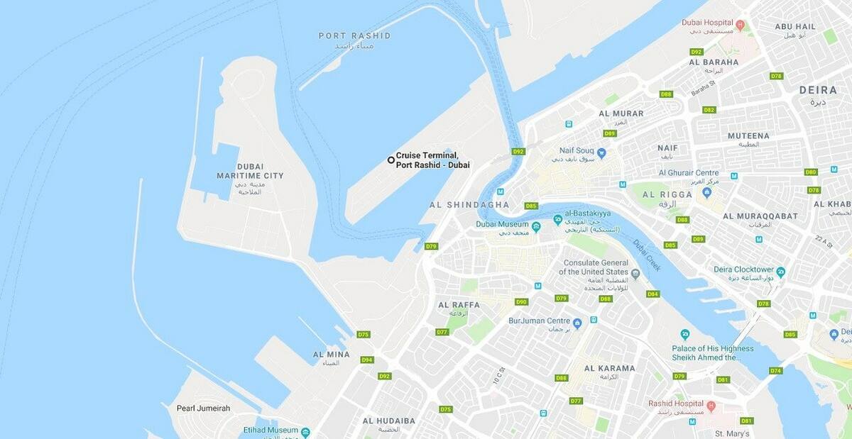 Dubai Hafen Port Rashid Kreuzfahrt Terminal