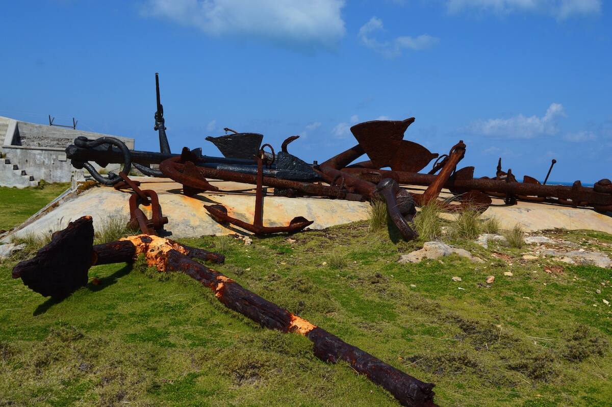 Alte Anker im National Museum of Bermuda