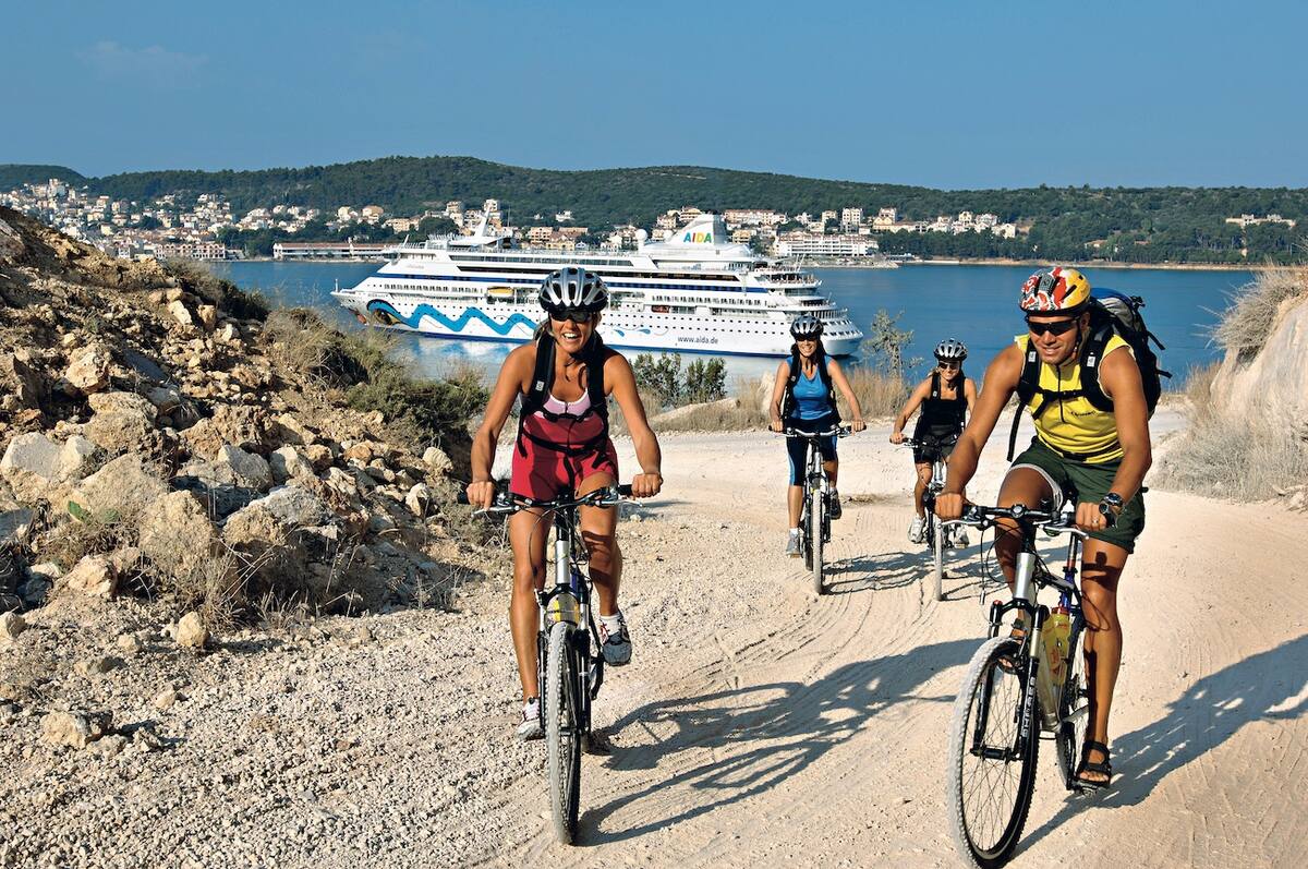 Gäste auf einer Fahrradtour