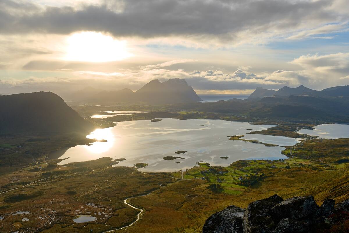 Blick vom Justadtinden ins Tal