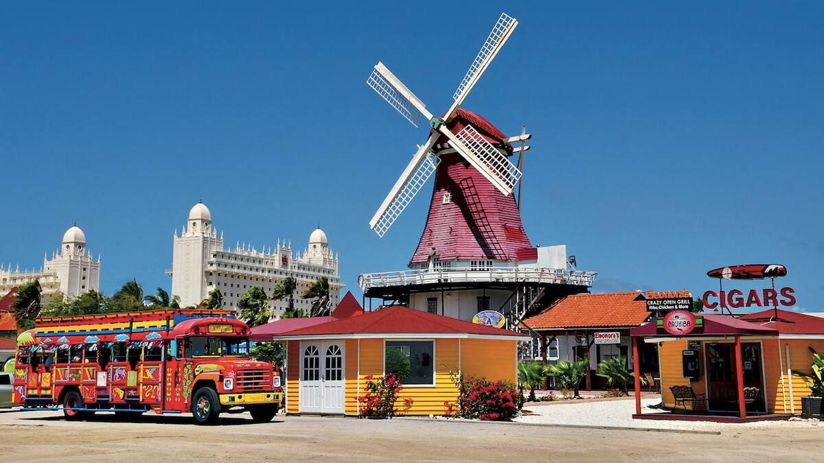Bemalter Bus auf Aruba