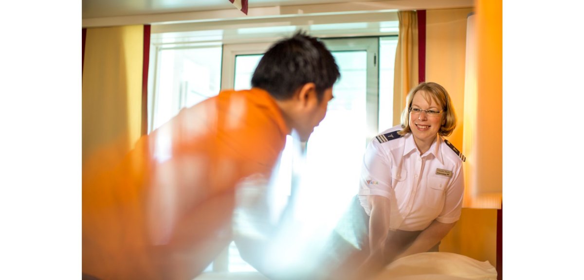 Housekeeping an Bord bekommt ebenfalls Trinkgeld