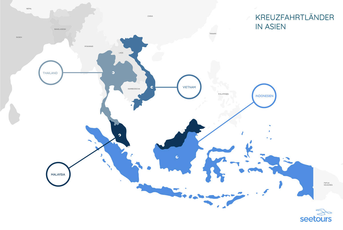 Asien-Kreuzfahrt: Mit AIDA & Co. Schätze Südostasien erleben