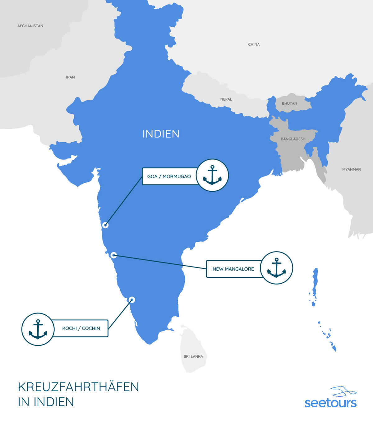 Kreuzfahrt Häfen Indien