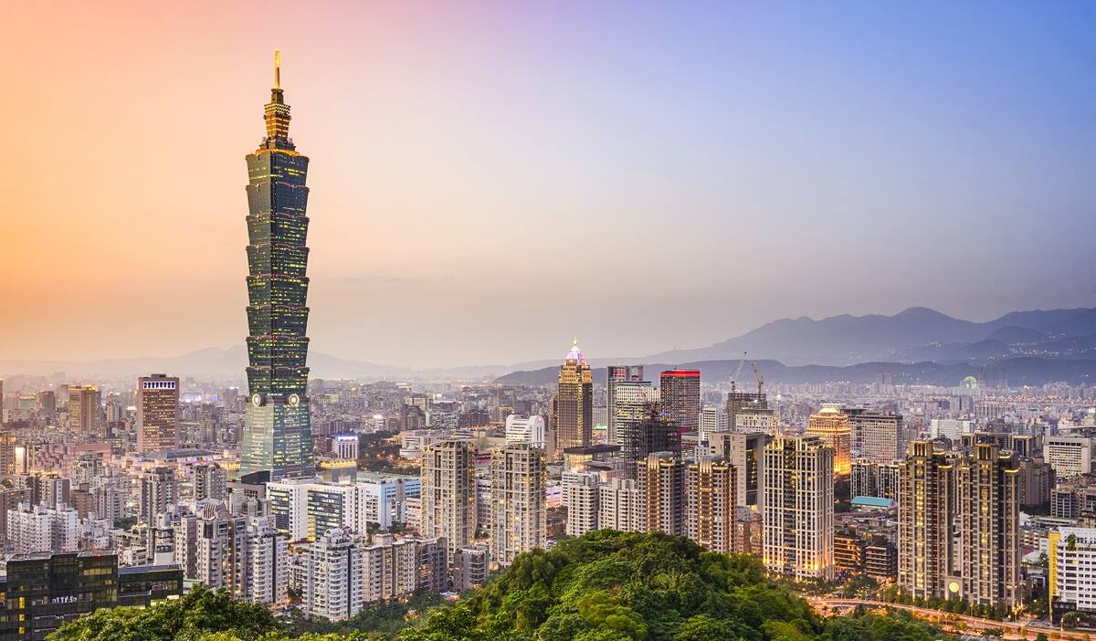 Skyline von Taipeh Kreuzfahrt