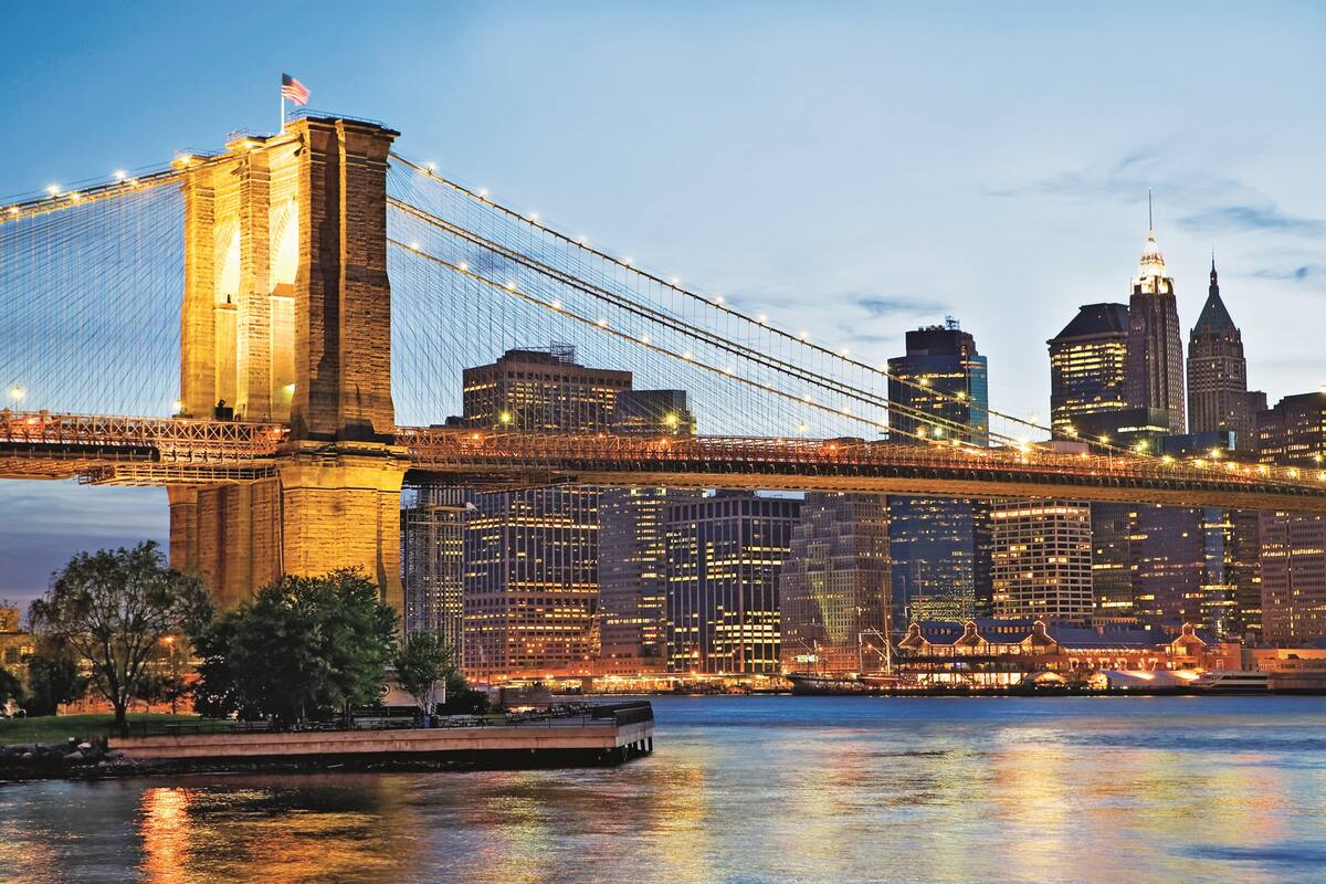 New York Ansicht bei Nacht