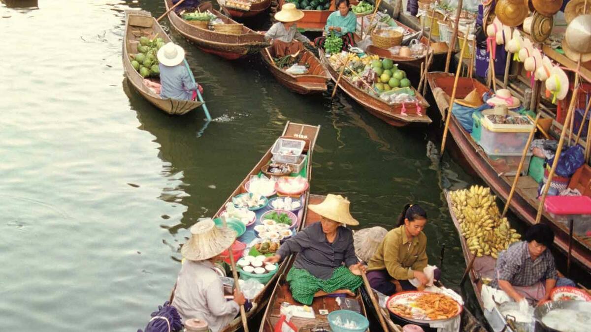 Schwimmende Gärten Bangkok Kreuzfahrt Thailand