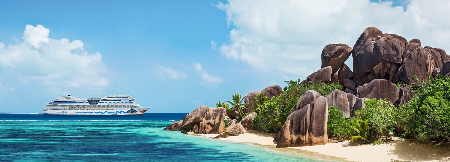AIDA Schiff auf Kreuzfahrt zu den Seychellen