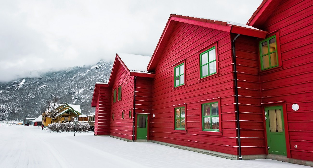 Nordische Winterlandschaft in Norwegen