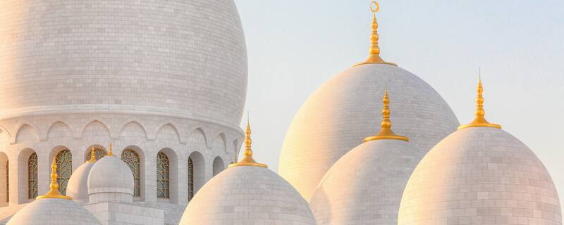 Weiße Moschee in Abu Dhabi
