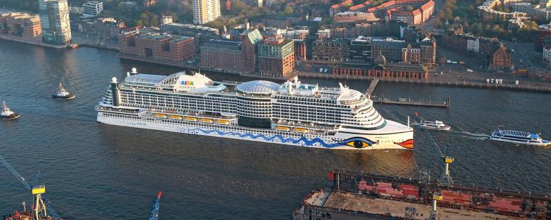 Bilder AIDAperla von oben Hamburg