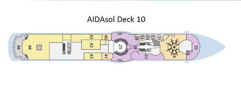 AIDAsol Kabinenplan Bild Deck 10