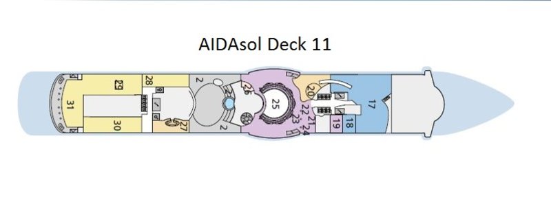 AIDAsol Deckspläne Bilder Deck 11