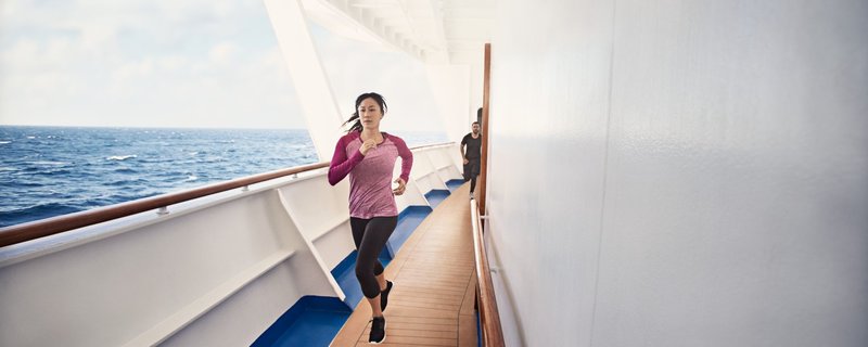 Bild einer Joggerin an Bord