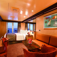 Blick in eine Balkonkabine