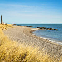 Ostseeluft beim Landgang im dänischen Skagen schnuppern
