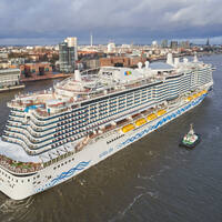 Bild AIDAcosma Kreuzfahrschiff von oben