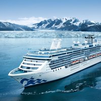 Foto der Island Princess vor dem Hubbard Gletscher