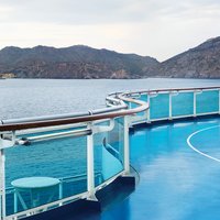 Bild: Joggingstrecke an Bord der Royal Princess mit Ausblick auf das Meer