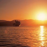 Sonnenuntergang über dem Meer