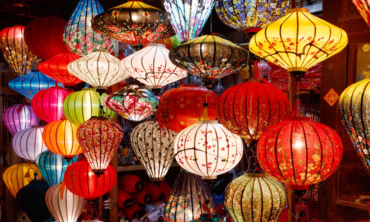 Bunte Lampen in Hoi An